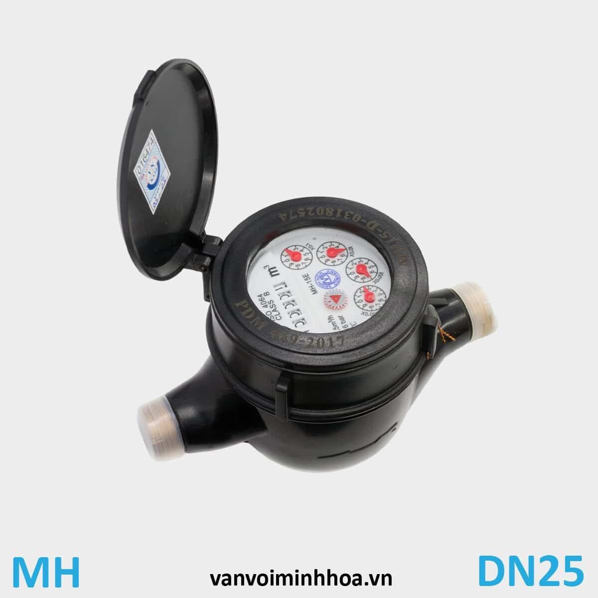Đồng hồ nước Mình Hòa MH phi 32 DN25 Thân nhựa