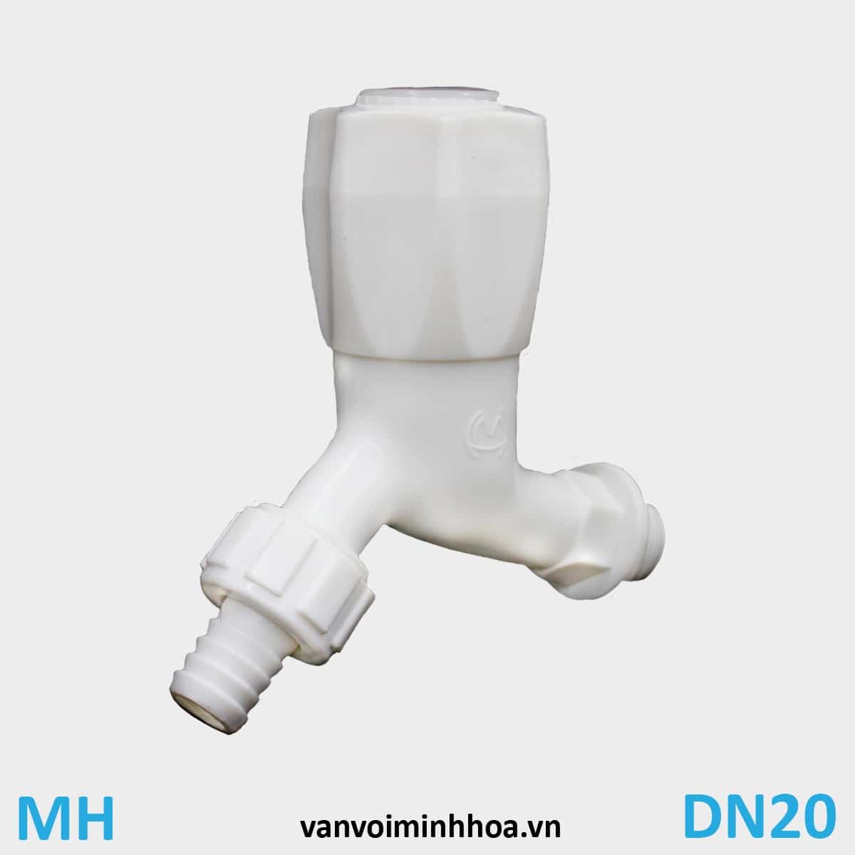 Vòi nước nhựa núm vặn nối ống mềm nhựa mh dn20 phi 27