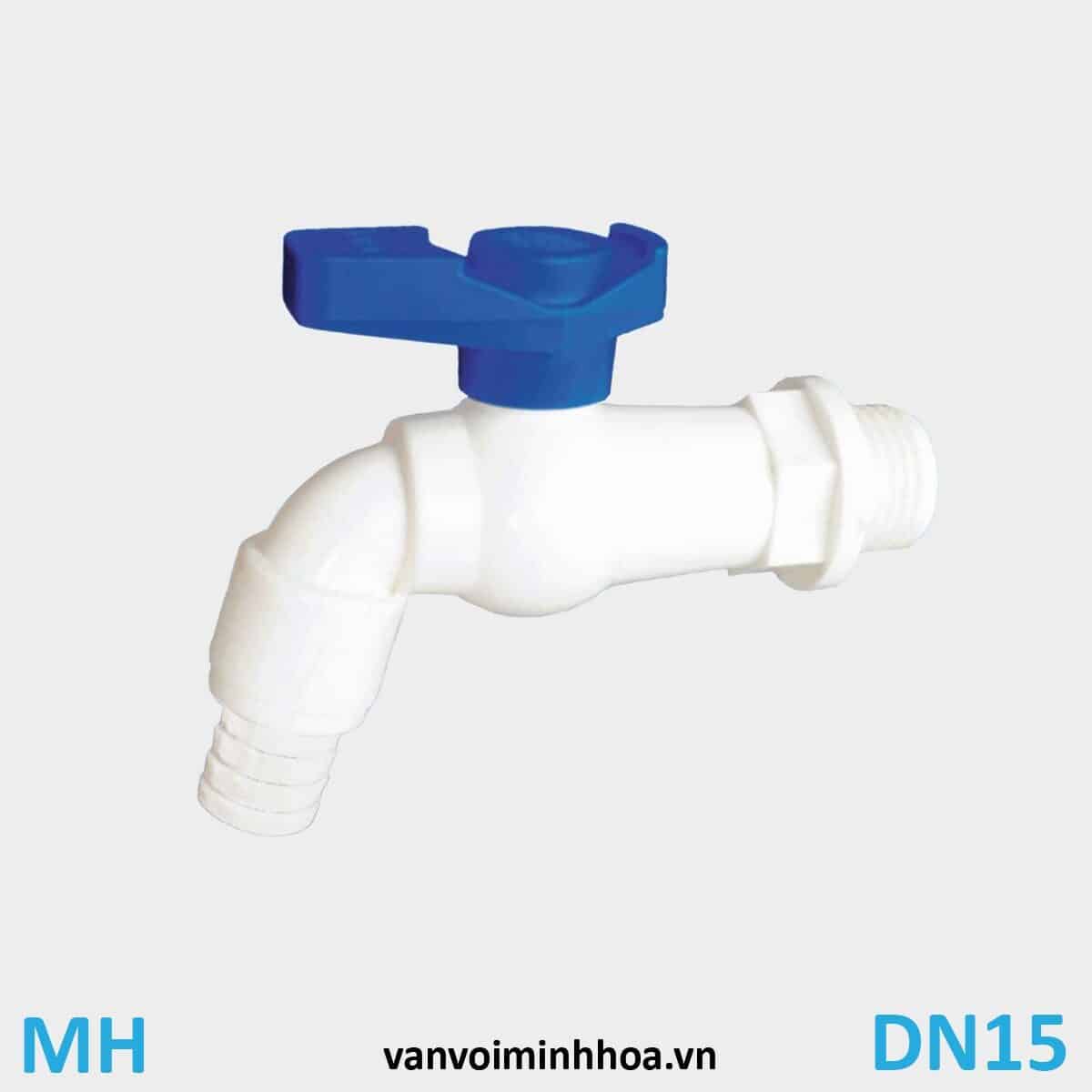 Vòi nước nhựa tay gạt MH DN15 Phi 21