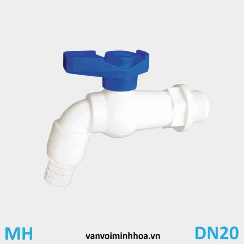 Vòi nước nhựa tay gạt MH DN20 Phi 27